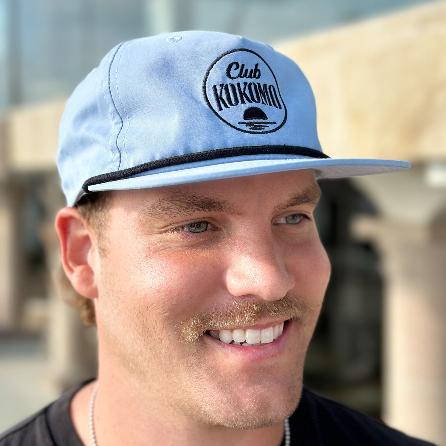 Sunset Logo Rope Hat in Slate Blue