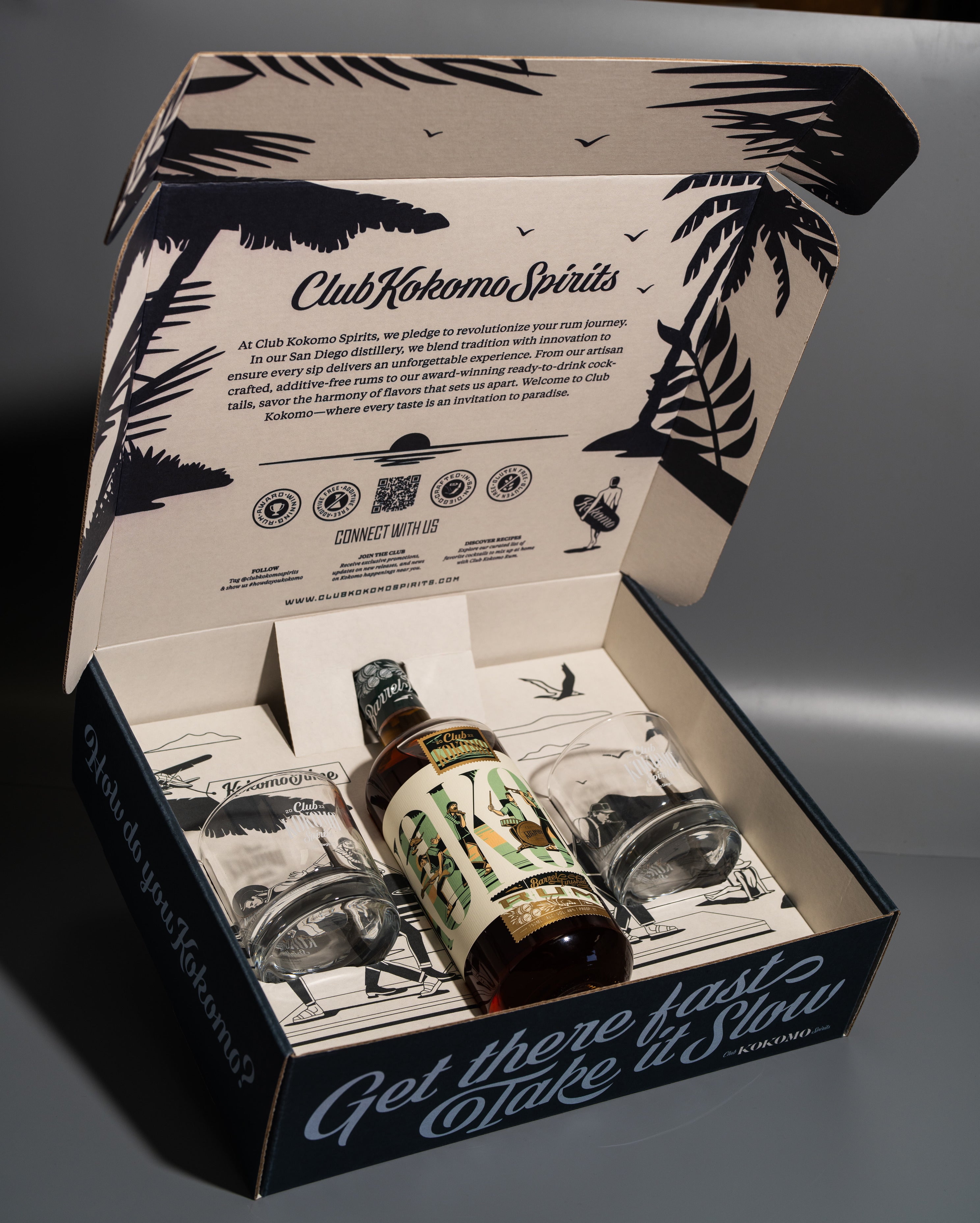 Gift Box: Barrel Finished Rum + 2 Tumblers
