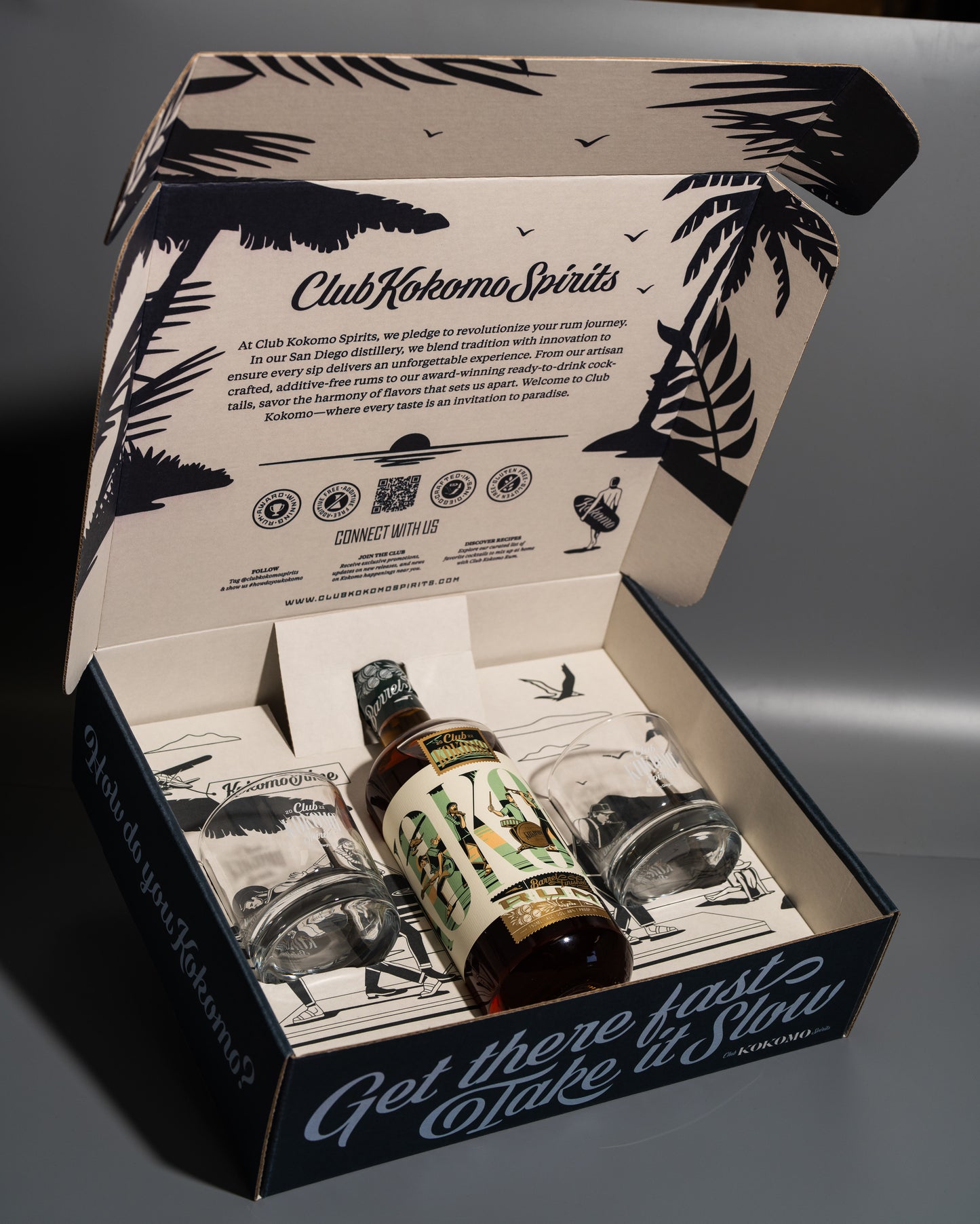 Gift Box: Barrel Finished Rum + 2 Tumblers