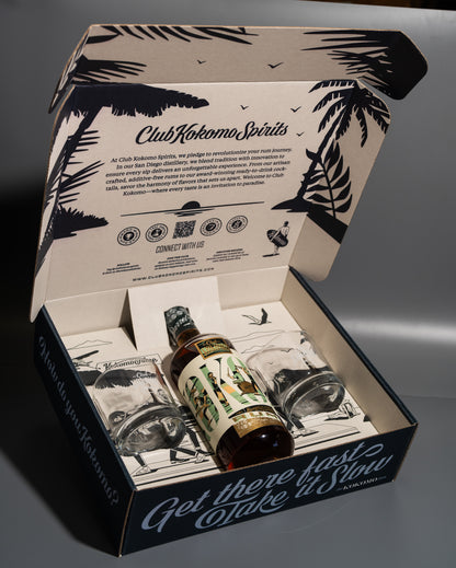 Gift Box: Barrel Finished Rum + 2 Tumblers