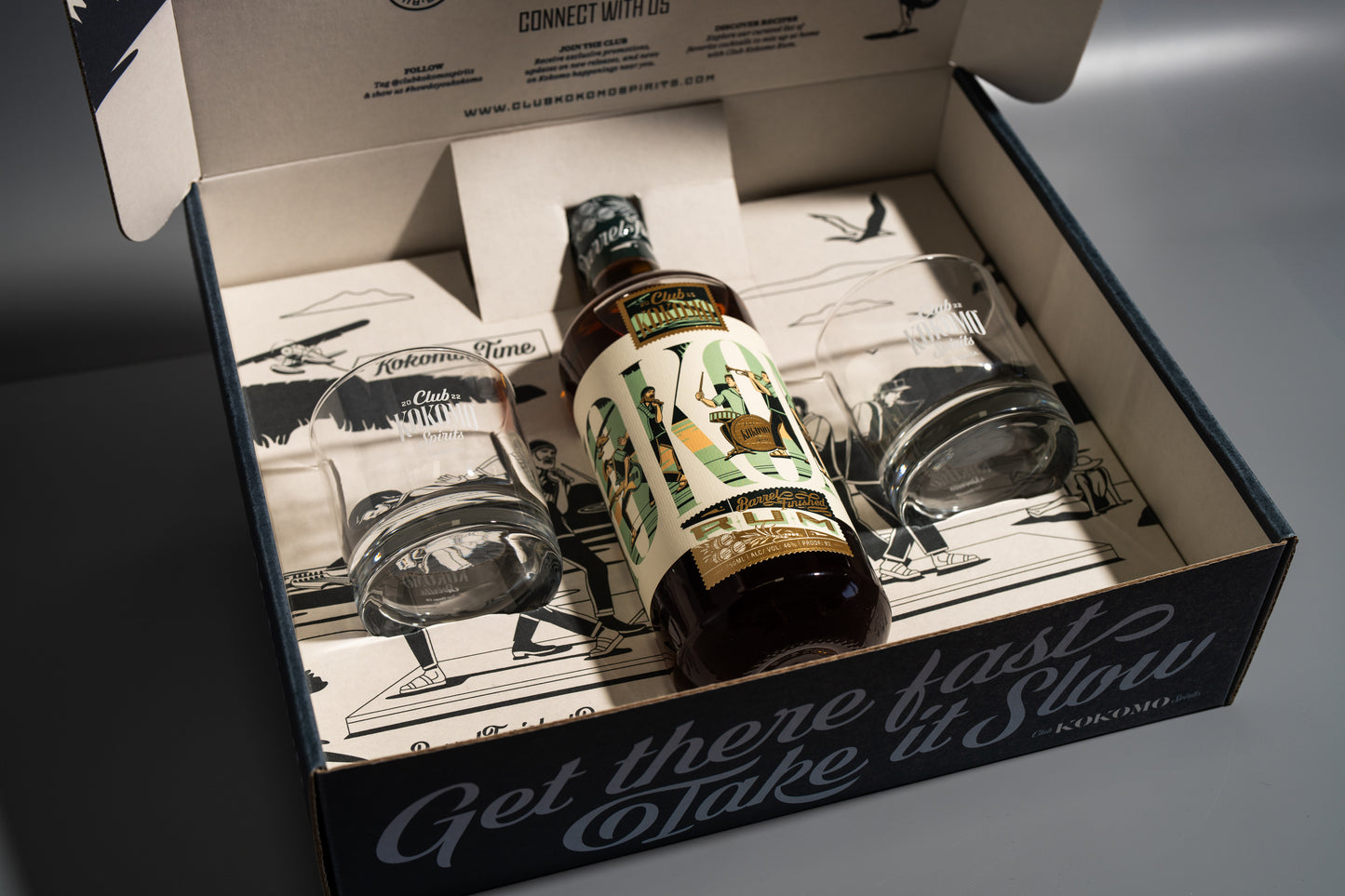 Gift Box: Barrel Finished Rum + 2 Tumblers